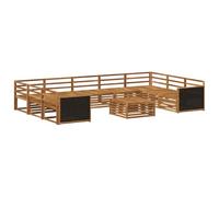 vidaXL Ensemble de canapés d'extérieur 10 pcs Naturel, Canapé d'extérieur Moderne, Ensemble sectionnel, mobilier de terrasse Durable, Confortable et stylé