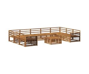 vidaXL Ensemble de canapés d'extérieur 10 pcs Naturel, Canapé d'extérieur Moderne, Ensemble sectionnel, mobilier de terrasse Durable, Confortable et stylé
