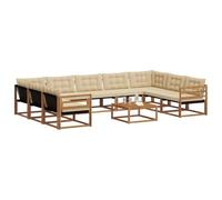 Vidaxl Ensemble De Canapés D'extérieur 10 Pcs Naturel Et Beige