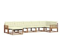 vidaXL Ensemble de canapés d'extérieur 21 pcs Naturel et Crème, Canapé d'extérieur élégant, Ensemble Moderne, mobilier résistant aux intempéries pour Le Confort du Jardin