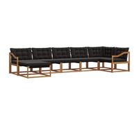 Vidaxl Ensemble De Canapés D'extérieur 21 Pcs Naturel Et Noir