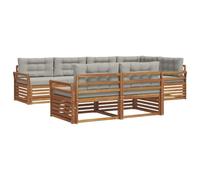 vidaXL Ensemble de canapés d'extérieur 22 pcs Gris Naturel et Clair, Canapé d'extérieur, mobilier Moderne, Salon Durable, Salon de Jardin, Ensemble Confort terrasse