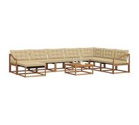 Vidaxl Ensemble De Canapés D'extérieur 25 Pcs Naturel Et Beige