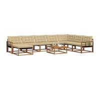 vidaXL Ensemble de canapés d'extérieur 25 pcs Naturel et Beige, Canapé d'extérieur Moderne, canapé de Jardin Durable, mobilier de terrasse stylé, Coin détente Confortable