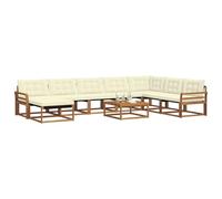 vidaXL Ensemble de canapés d'extérieur 25 pcs Naturel et Crème, Canapé d'extérieur Moderne, canapé de Jardin Durable, mobilier de terrasse stylé, Coin détente Confortable