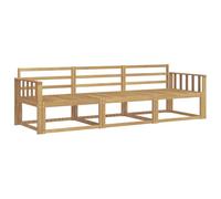 vidaXL Ensemble de canapés d'extérieur 3 pcs Blanc 249,5 x 83 x 73 cm, Canapé d'extérieur en Acacia, Salon Jardin Moderne, Salon sectionnel résistant, mobilier étanche et Flexible