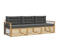 vidaXL Ensemble de canapés d'extérieur 3 pcs Blanc et Anthracite, Canapé sectionnel Moderne pour Jardin, mobilier d'extérieur résistant, Salon sur terrasse