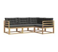 vidaXL Ensemble de canapés d'extérieur 3 pcs Blanc et Anthracite, Mobilier d'extérieur Adaptable, Ensemble sectional Moderne pour terrasse, canapé Confortable, Assise résistante aux intempéries