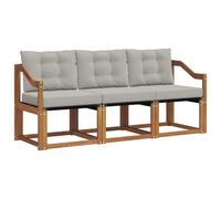 vidaXL Ensemble de canapés d'extérieur 3 pcs Gris Naturel et Clair, Canapé d'extérieur Moderne, mobilier de Jardin Durable pour terrasse, Coin détente et Confort