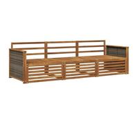 vidaXL Ensemble de canapés d'extérieur 3 pcs Naturel, Canapé sectionnel Moderne pour Jardin, mobilier d'extérieur résistant, Salon sur terrasse