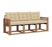 vidaXL Ensemble de canapés d'extérieur 3 pcs Naturel et Beige, Canapé d'extérieur Moderne, mobilier de Jardin Durable pour terrasse, Coin détente et Confort