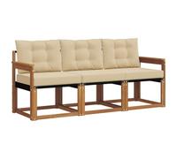 vidaXL Ensemble de canapés d'extérieur 3 pcs Naturel et Beige, Canapé d'extérieur Moderne, mobilier de Jardin Durable pour terrasse, Coin détente et Confort