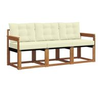 Vidaxl Ensemble De Canapés D'extérieur 3 Pcs Naturel Et Crème