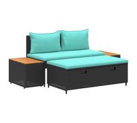 vidaXL Ensemble de canapés d'extérieur 4-Nombre de Places 4 pcs, Canapé de Jardin Chic, mobilier Moderne, Banc rectangulaire Multifonction, Assise en Acacia compacte pour terrasse