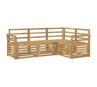 vidaXL Ensemble de canapés d'extérieur 4 pc Blanc Bois d'Acacia Massif