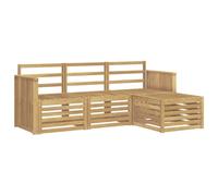 vidaXL Ensemble de canapés d'extérieur 4 pcs Blanc, Canapé d'angle de Jardin, Salon Moderne, mobilier extérieur pour Un Confort sur Votre terrasse