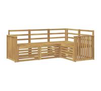 vidaXL Ensemble de canapés d'extérieur 4 pc Blanc Bois d'Acacia Massif