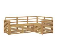 vidaXL Ensemble de canapés d'extérieur 4 pc Blanc Bois d'Acacia Massif