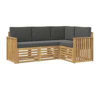 vidaXL Ensembles de canapés 4 pcs Blanc et Anthracite, Ensemble de Salon de Jardin, canapé Moderne, Meubles sectionnels pour la terrasse, Confort sur Le Patio