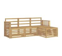 vidaXL Ensemble de canapés d'extérieur 4 pcs Blanc, Canapé d'angle de Jardin, Salon Moderne, mobilier extérieur pour Un Confort sur Votre terrasse