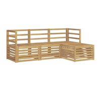 vidaXL Ensemble de canapés d'extérieur 4 pcs Blanc, Canapé d'angle de Jardin, Salon Moderne, mobilier extérieur pour Un Confort sur Votre terrasse