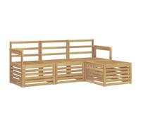 vidaXL Ensemble de canapés d'extérieur 4 pcs Blanc, Canapé d'angle de Jardin, Salon Moderne, mobilier extérieur pour Un Confort sur Votre terrasse