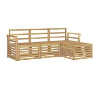 vidaXL Ensemble de canapés d'extérieur 4 pcs Blanc, Canapé d'angle de Jardin, Salon Moderne, mobilier extérieur pour Un Confort sur Votre terrasse