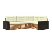 vidaXL Ensemble de canapés d'extérieur 4 pcs, Canapé de Jardin, Moderne et résistant aux intempéries, Ensemble Convivial pour se détendre en terrasse