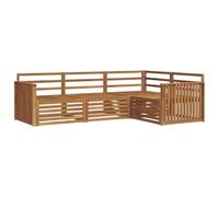 vidaXL Ensemble de canapés d'extérieur 4 pcs Naturel, Canapé d'angle Moderne pour Jardin, mobilier de Patio résistant, sièges Confortables en terrasse
