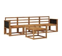 vidaXL Ensemble de canapés d'extérieur 4 pcs Naturel, Canapé de Jardin, mobilier extérieur Moderne, Ensemble Lounge Durable, Confort sur terrasse pour Tous