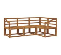 vidaXL Ensemble de canapés d'extérieur 4 pcs Naturel, Canapé de Jardin, mobilier sectionnel Moderne, Salon de Jardin, assises de Patio Robustes, Ensemble Confortable pour la terrasse.