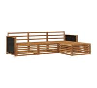 vidaXL Ensemble de canapés d'extérieur 4 pcs Naturel, Sofa d'extérieur, Set modulaire pour Jardin, Fauteuil Moderne, idéal pour se détendre en terrasse