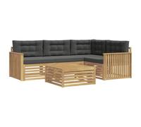 vidaXL Ensemble de canapés d'extérieur 5 pcs Blanc et Anthracite, Canapé de Jardin Moderne, Ensemble sectionnel résistant, mobilier pour détente, Parfait pour l'extérieur