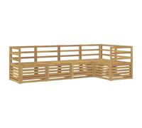vidaXL Ensemble de canapés d'extérieur 5 pcs Blanc 245 x 126,5 x 73 cm, Canapé d'angle Moderne, mobilier de Jardin, chaises Confort pour Patio, Coin terrasse