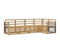 vidaXL Ensemble de canapés d'extérieur 5 pcs Blanc 247 x 128,5 x 73 cm, Canapé d'angle Moderne, mobilier de Jardin, chaises Confort pour Patio, Coin terrasse