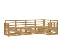 vidaXL Ensemble de canapés d'extérieur 5 pcs Blanc 247 x 128,5 x 73 cm, Canapé d'angle Moderne, mobilier de Jardin, chaises Confort pour Patio, Coin terrasse