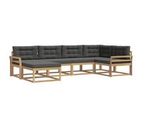 vidaXL Ensemble de canapés d'extérieur 5 pcs Blanc et Anthracite