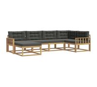 vidaXL Ensemble de canapés d'extérieur 5 pcs Blanc et Anthracite, Canapé de Patio, sectionnel Moderne, sièges durables, Meubles résistants aux intempéries pour détente en extérieur