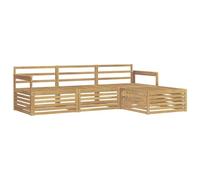 vidaXL Ensemble de canapés d'extérieur 5 pcs Bois d'Acacia Massif, Sofa d'extérieur, Set modulaire pour Jardin, Fauteuil Moderne, idéal pour se détendre en terrasse
