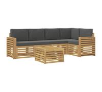vidaXL Ensemble de canapés d'extérieur 6 pcs Blanc et Anthracite, Mobilier de Jardin, canapé sectionnel Moderne, sièges Lounge extérieurs, Ensemble terrasse pour Le Confort