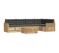 vidaXL Ensemble de canapés d'extérieur 6 pcs Blanc et Anthracite, Canapé de Jardin modulaire, Salon d'extérieur résistant aux intempéries, Option de Confort sur la terrasse