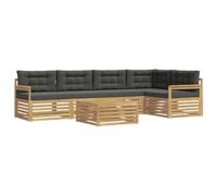 vidaXL Ensemble de canapés d'extérieur 6 pcs Blanc et Anthracite, Canapé de Jardin modulaire, Salon d'extérieur résistant aux intempéries, Option de Confort sur la terrasse