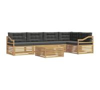 vidaXL Ensemble de canapés d'extérieur 6 pcs Blanc et Anthracite, Canapé de Jardin modulaire, Salon d'extérieur résistant aux intempéries, Option de Confort sur la terrasse