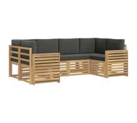 vidaXL Ensemble de canapés d'extérieur 6 pcs Blanc et Anthracite, Canapé d'extérieur Moderne, Lounge, Durable, idéal pour Votre Patio, mobilier de terrasse, Confort Garanti