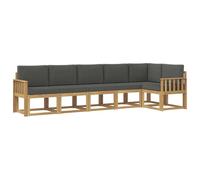 vidaXL Ensemble de canapés d'extérieur 6 pcs Blanc et Anthracite, Canapé d'extérieur Moderne, résistant aux intempéries, Coins Confortables pour Patio et terrasse
