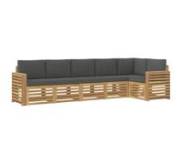 vidaXL Ensemble de canapés d'extérieur 6 pcs Blanc et Anthracite, Canapé extérieur Moderne, mobilier de Jardin, Salon de terrasse, Ensemble Confortable pour se détendre
