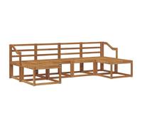 vidaXL Ensemble de canapés d'extérieur 6 pcs Naturel Bois d'ingénierie, Canapé d'extérieur Tendance, mobilier de Jardin Robuste, Salon Chic au Bord de la Piscine, assises Patio polyvalentes