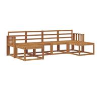 vidaXL Ensemble de canapés d'extérieur 6 pcs Naturel Bois d'ingénierie, Canapé d'extérieur Tendance, mobilier de Jardin Robuste, Salon Chic au Bord de la Piscine, assises Patio polyvalentes