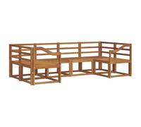 vidaXL Ensemble de canapés d'extérieur 6 pcs Naturel, Canapé d'angle en Bois d'acacia, Meuble de Patio Moderne et résistant, Solution d'assise pour Le Jardin, décoration pour la Cour