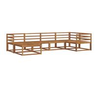 vidaXL Ensemble de canapés d'extérieur 6 pcs Naturel, Canapé de Patio, sectionnel Moderne, sièges durables, Meubles résistants aux intempéries pour détente en extérieur